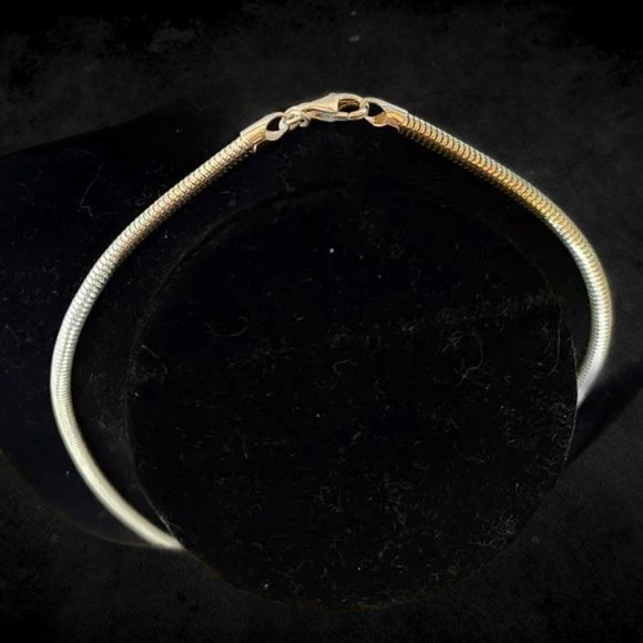 QVC Italian .925 Sterling Silver Snake Chain Necklace 20" Lobster Claw Clasp - Picture 4 of 6